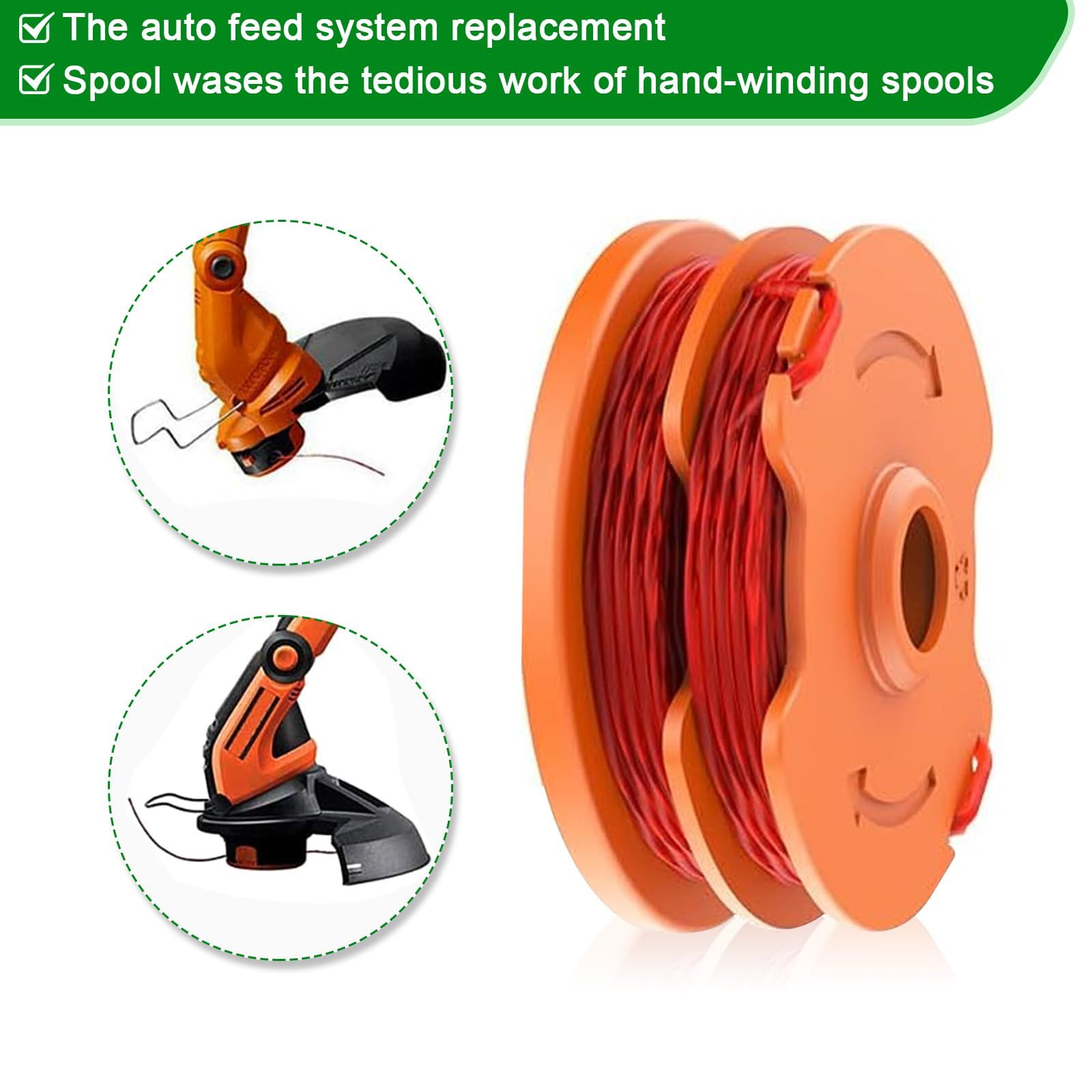 4pcs Replace nylon grass cutting rope WA0007 spool/50019417 coil cover grass view 5
