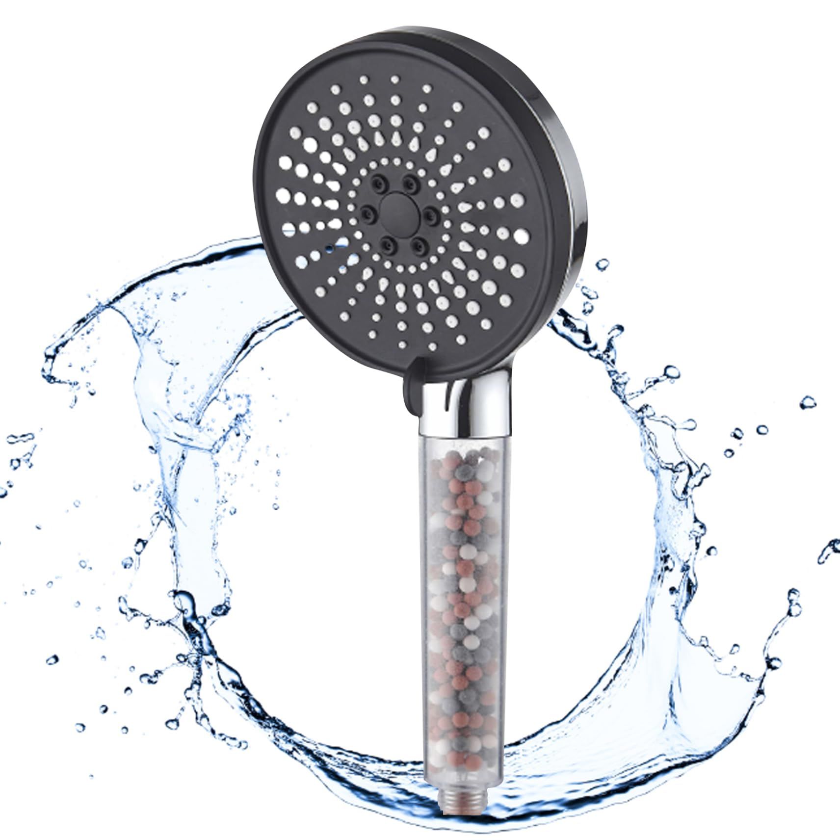 1PC Filter Shower Head High Pressure Water Softener Shower Head 5 Modes view 5