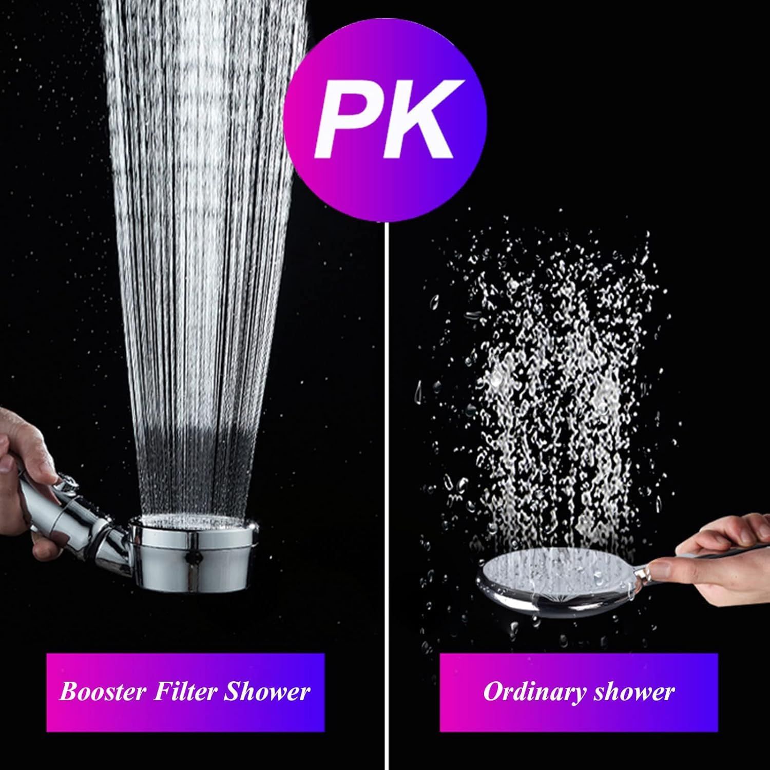 Shower Head,Handheld Shower Shower Head High-Pressure Filter Handheld Showe view 3