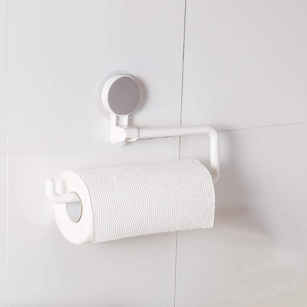 12" Paper Towel Holder, Abs Paper Roll Holder with Suction Cup Hooks for