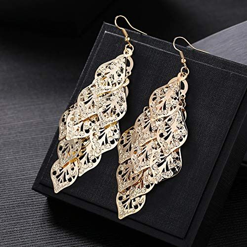 Metal tassel earrings for Women Dainty Alloy Bohemian Ethnic Style Tassels view 2