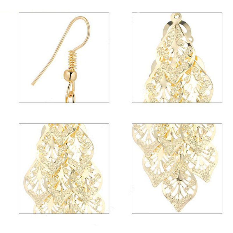 Metal tassel earrings for Women Dainty Alloy Bohemian Ethnic Style Tassels view 5