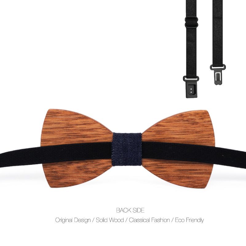 4pcs Wooden Mens Bow Ties view 5
