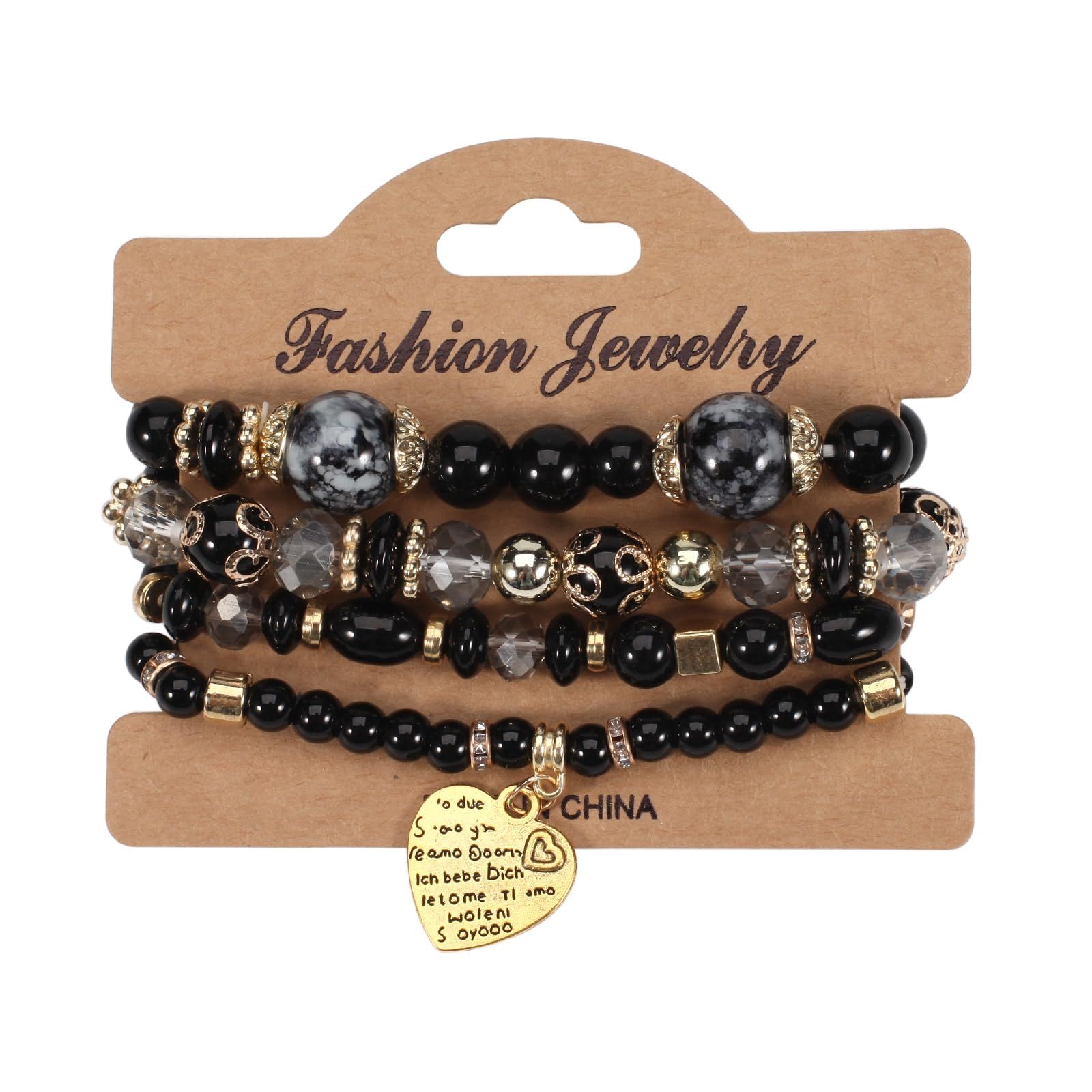 2 pcs Bohemia Bracelets for Women Girls Vintage Stackable Beads Bracelets view 5