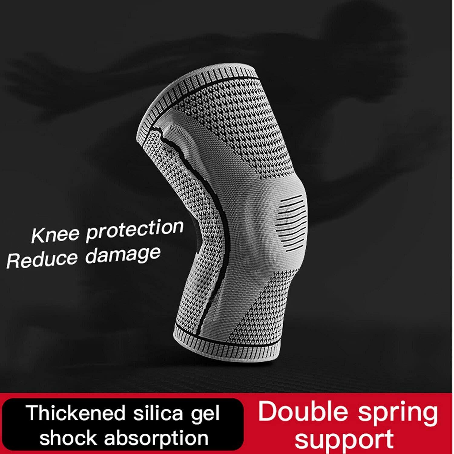 Knee Brace, Knee Sleeve Compression for Sports, Sleeve Wraps Patella view 3
