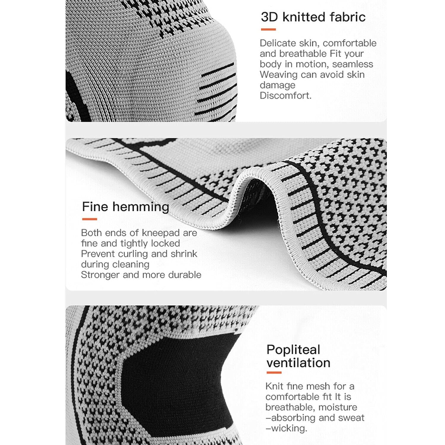 Knee Brace, Knee Sleeve Compression for Sports, Sleeve Wraps Patella view 5