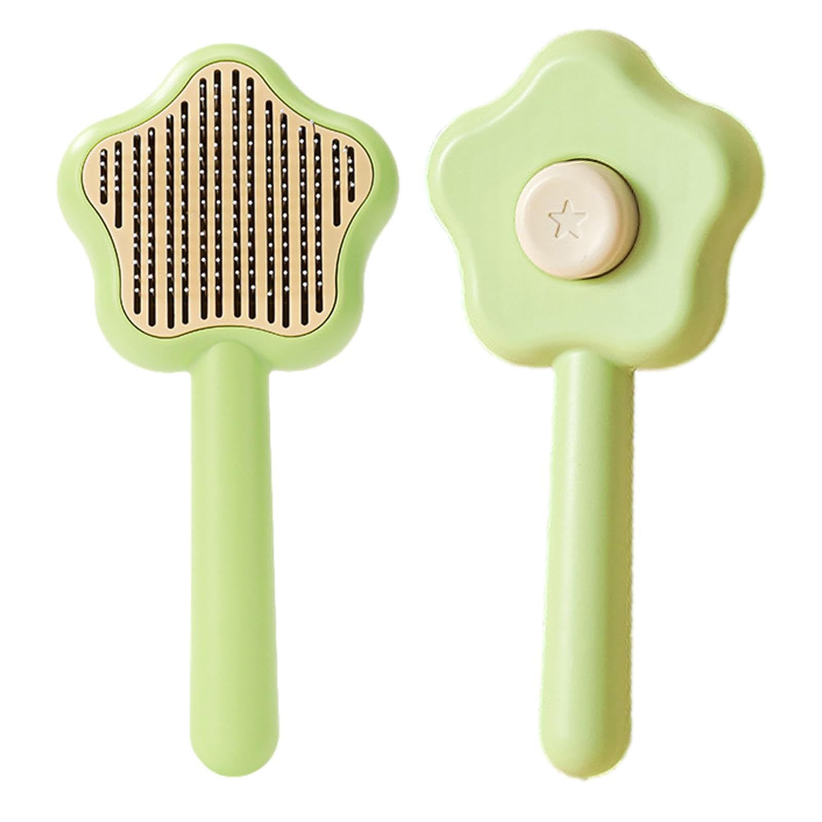 Cat Brush, Anti-slip Tangle-free Cat Brush with Release Button, Pet Grooming