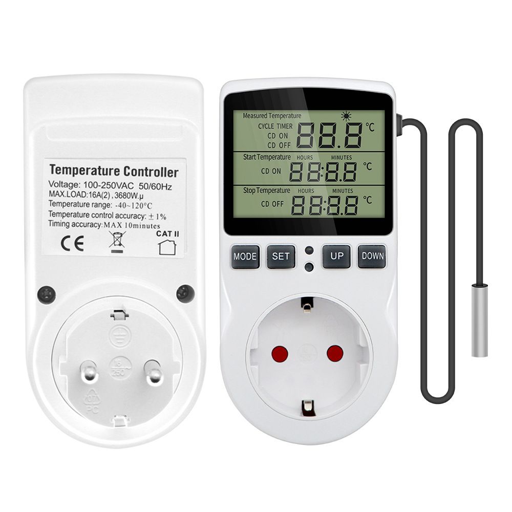 Intelligent digital thermostat countdown temperature control switch socket view 5