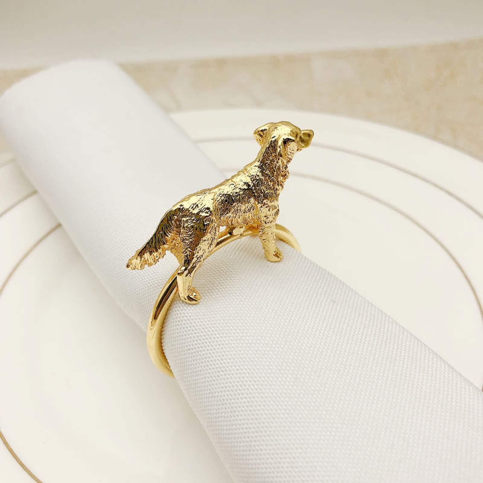 Standing Horse Shape Napkin Ring Metal Napkin Buckle Napkin Hotel/Hotel view 4
