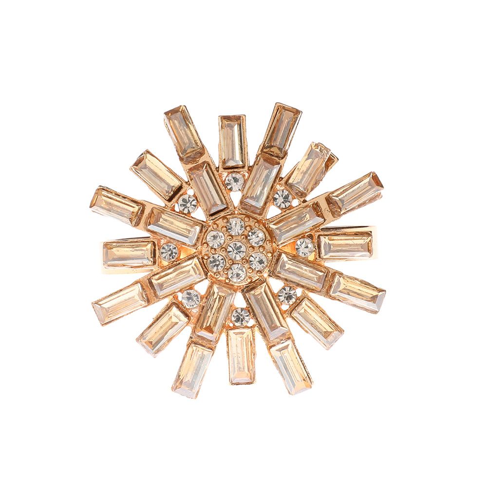 Flower Shape Napkin Ring Set 4Pcs/Set Napkin Ring Faux Crystal Flower Elegant — image 1