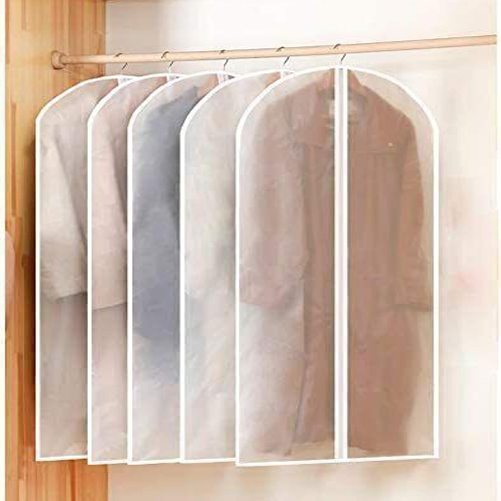 Suit Bags for Closet Storage Hanging Garment Bag 24''X40'' Lightweight Clear — image 1