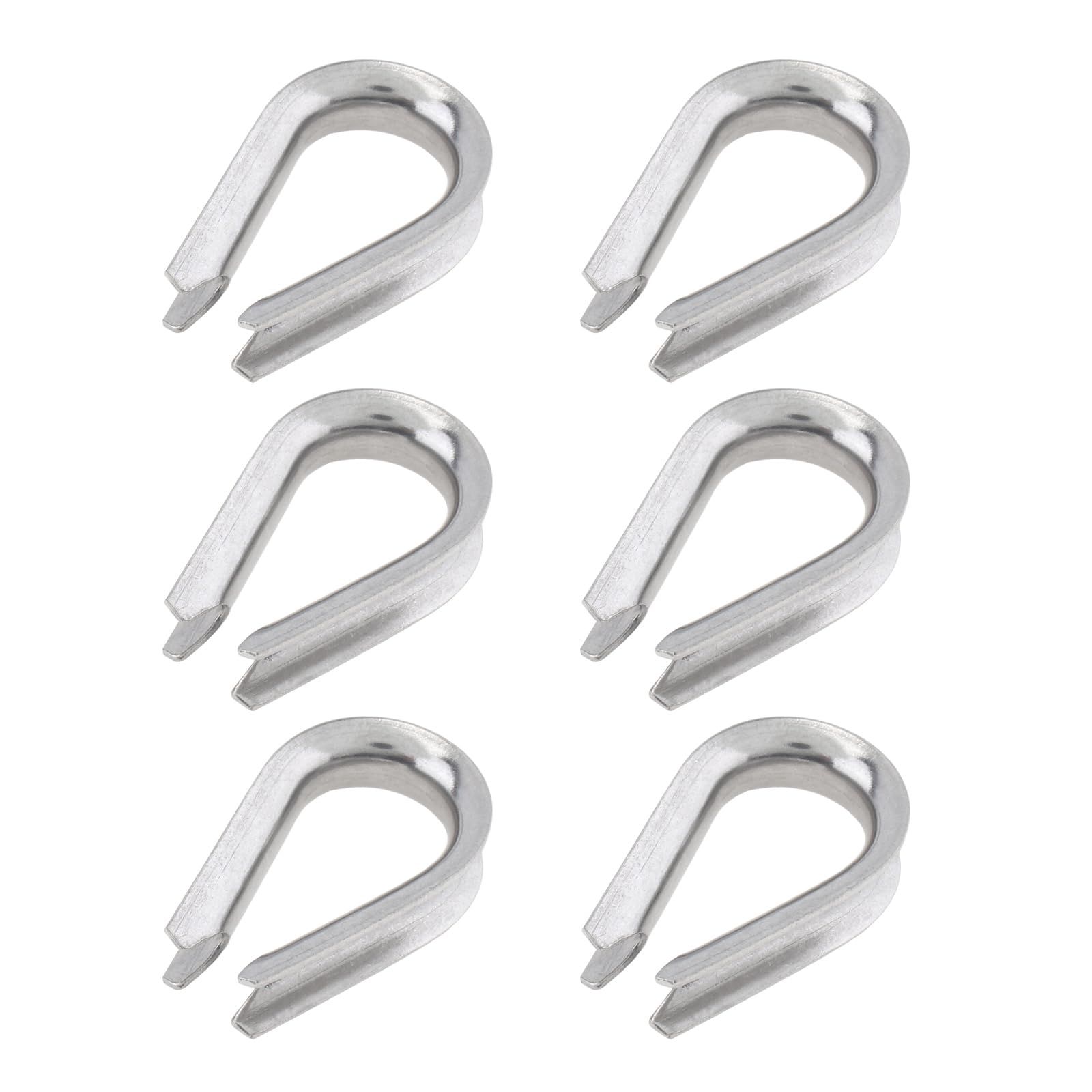 Wire Rope Thimbles 6Pcs, M5 Stainless Steel Thimble for Cable Rigging Extra — image 1