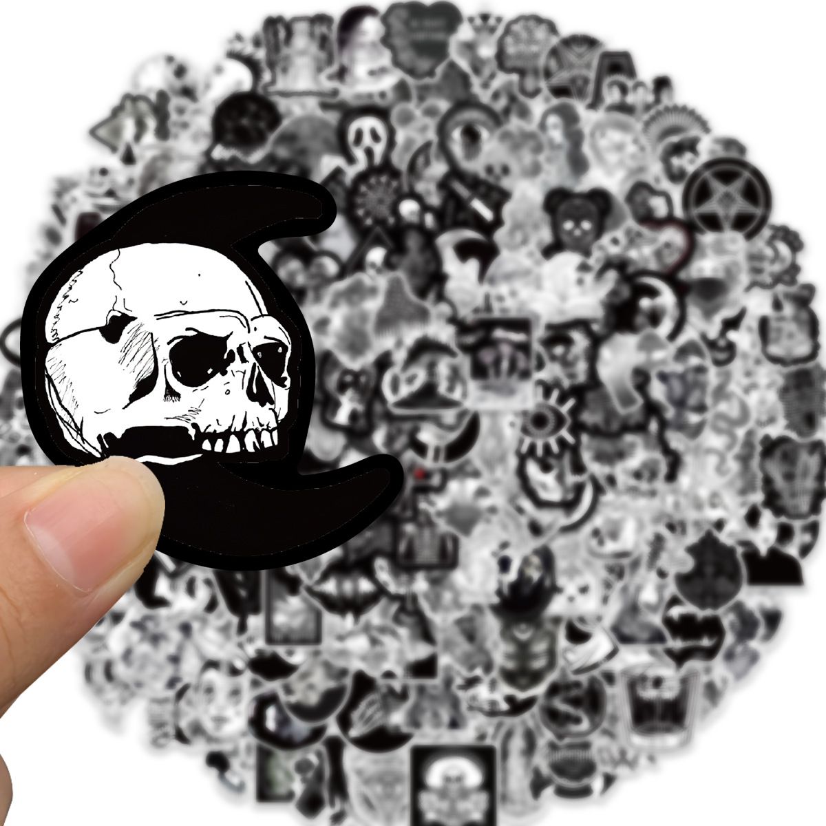 200 PCS Skull Gangster Waterproof Water Bottle Stickers for Adults Teens view 5