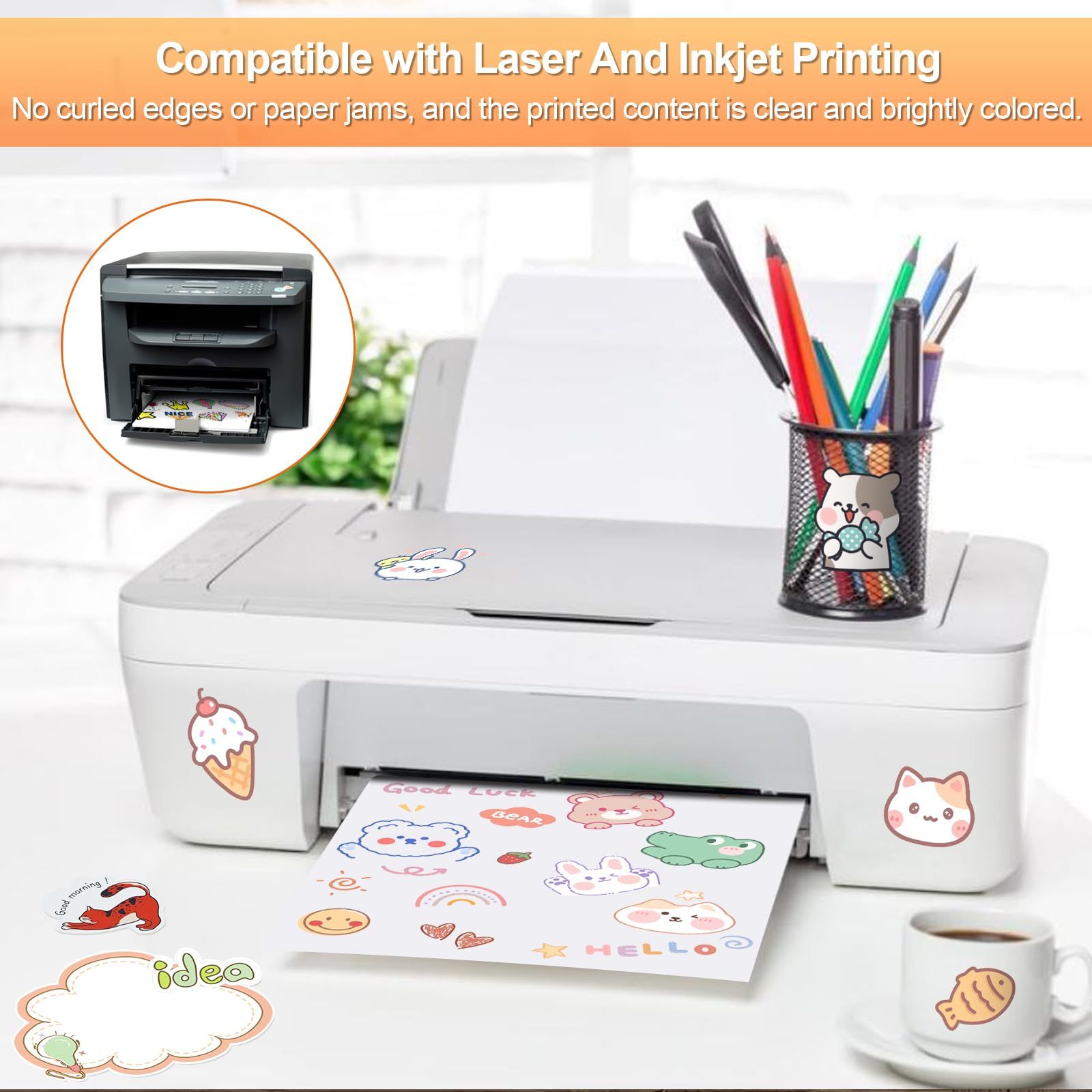 Printable Sticker Paper for Inkjet Printer view 3