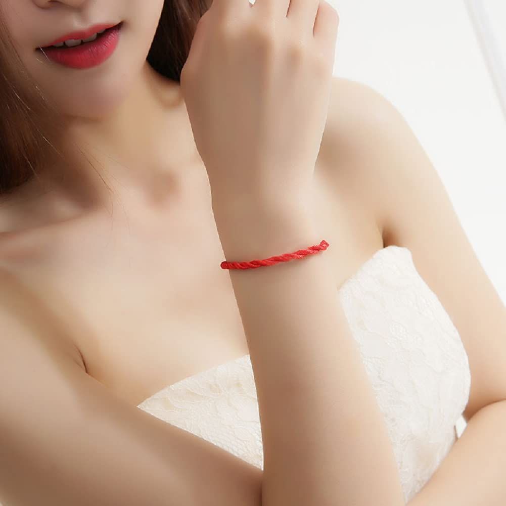 10 Pcs Red Bracelet Protection Good Luck Red Cord Bracelet Red String of Fate view 4