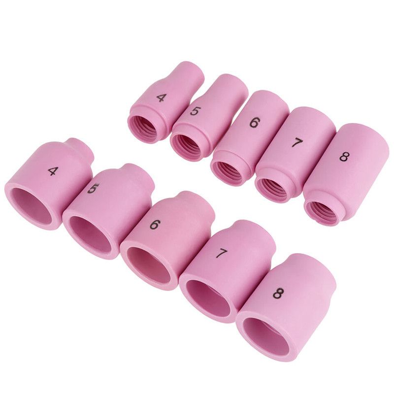 Welding torch accessory kit collar Alumina nozzle Gas lens Glass cup welding view 3