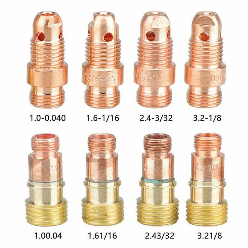 Welding torch accessory kit collar Alumina nozzle Gas lens Glass cup welding view 5