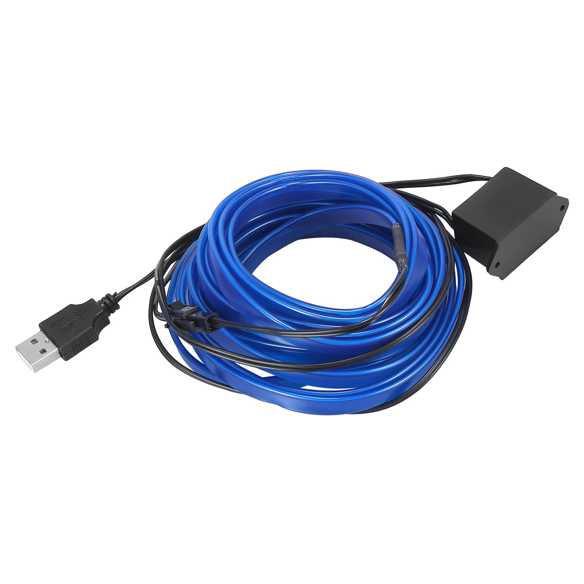 3 Meter/9.84ft Interior USB Neon EL Wire String Strip Blue Cold Light Glow — image 1