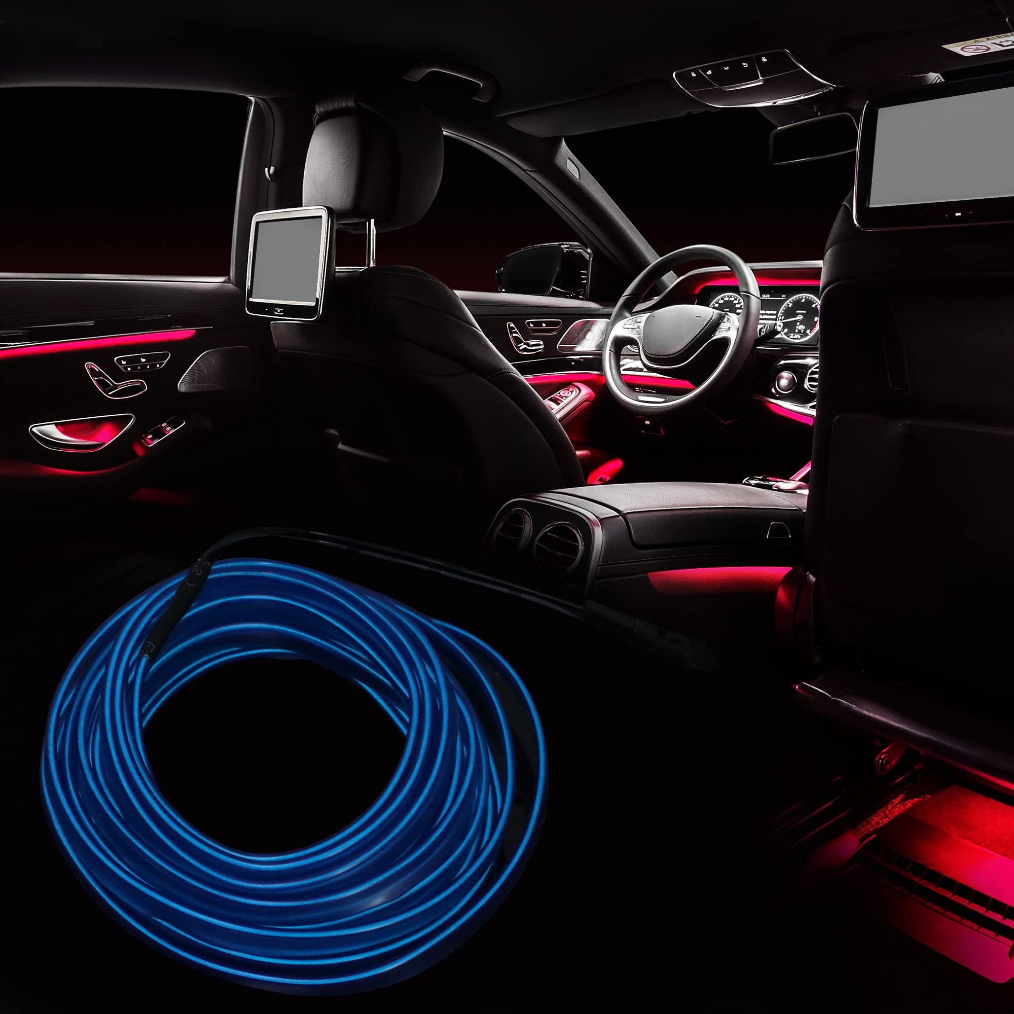 3 Meter/9.84ft Interior USB Neon EL Wire String Strip Blue Cold Light Glow view 3