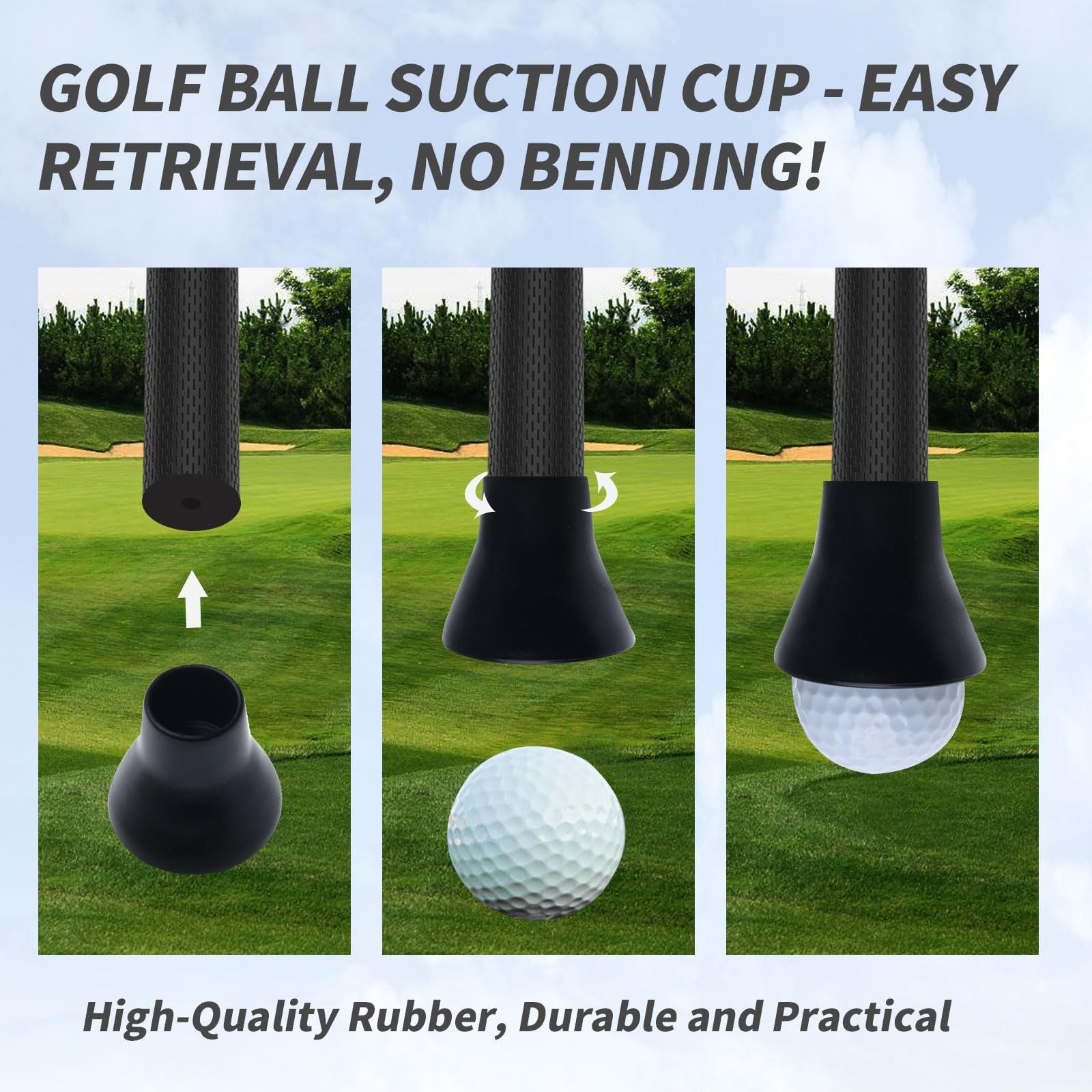 Golf Ball Picker Upper for Putter Large Grip view 5