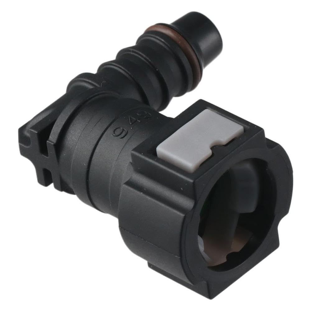 2PCS Black Female to Barb 90 Degree Fuel Line Quick Connector view 4