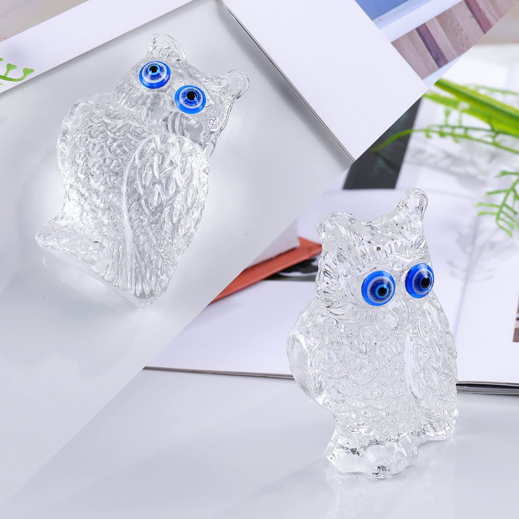 Owl Gifts Crystal Figurines Collectible Paperweight Clear Owl Gifts for Women view 4