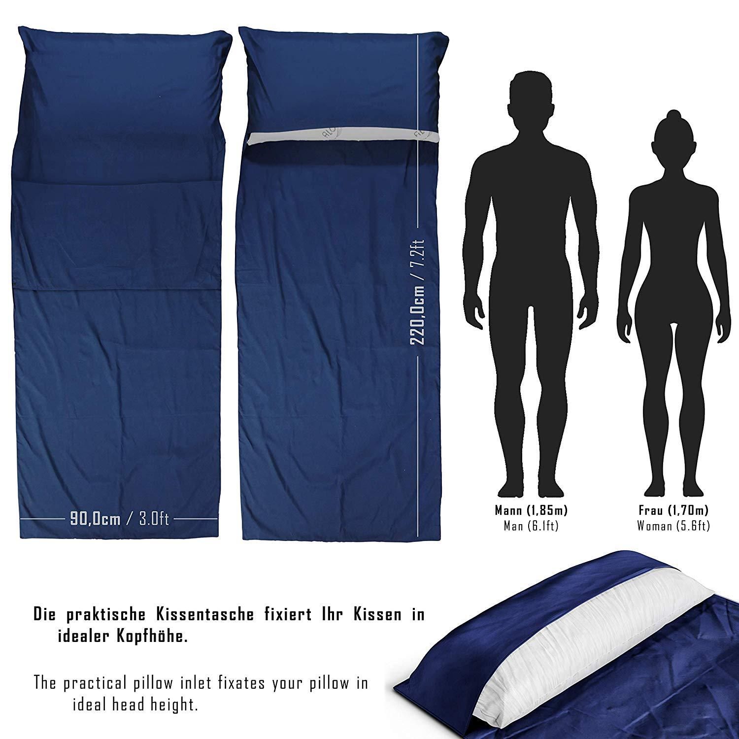 Premium Sleeping Bag Liner with All Around Two-Way Zippers view 3