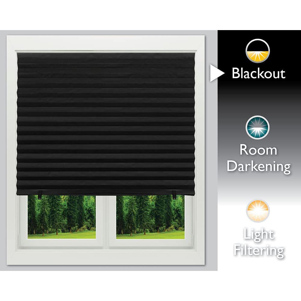Cordless Room Darkening Temporary Pleated Vinyl Window Shades- Light Filtering view 2