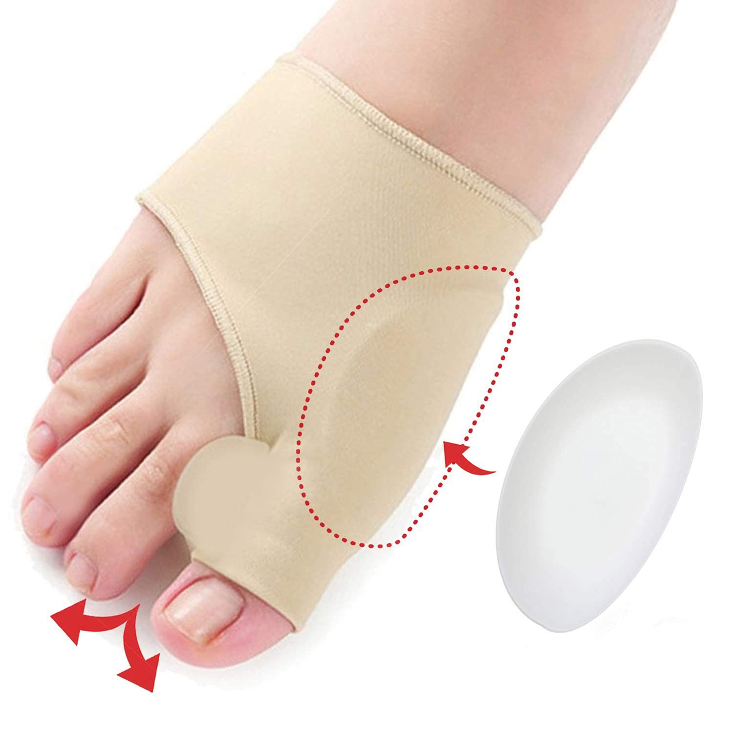 Corrector and Orthopedic Valgus Relief Splint Gel Pads Sleeves Brace – Toe view 3