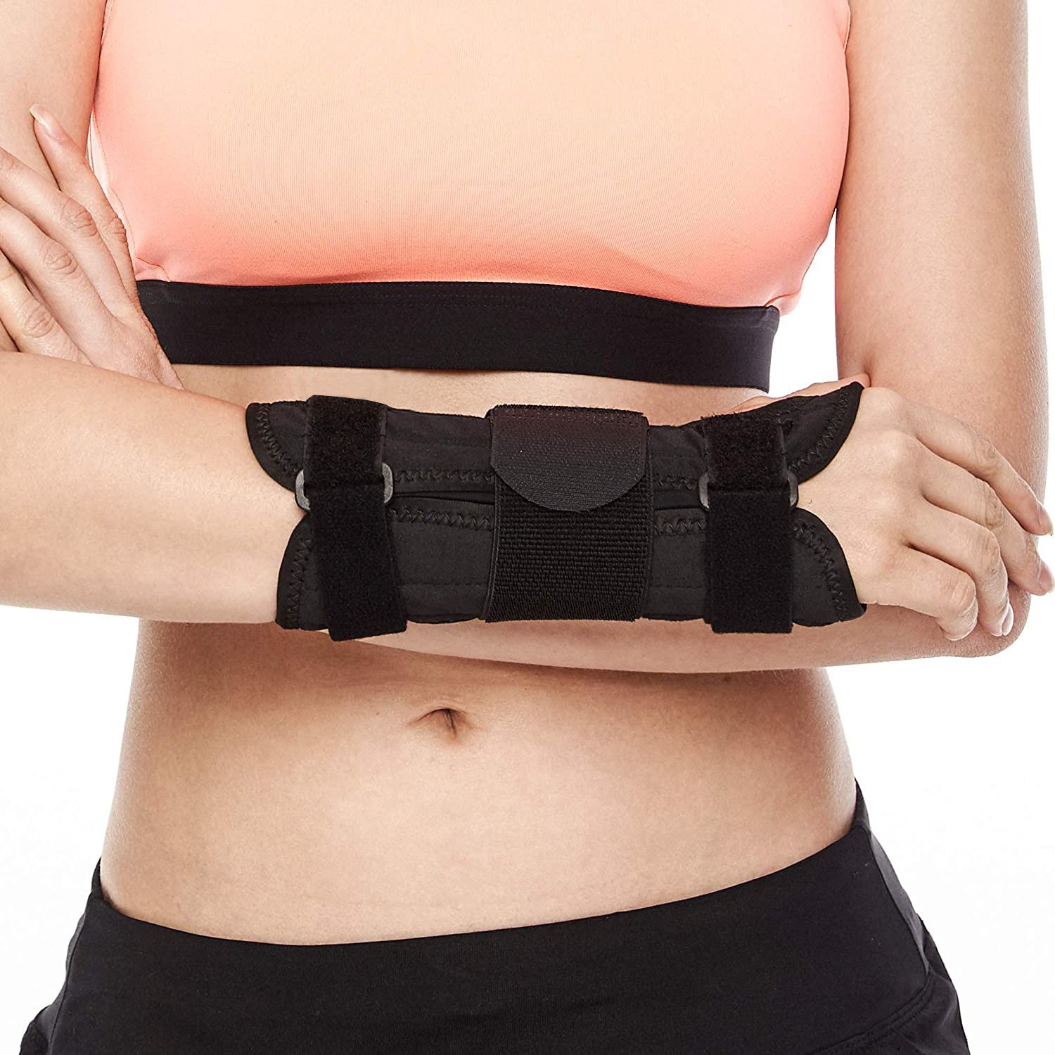 Carpal Tunnel Wrist Brace for Men and Women - Metal Wrist Splint for Hand and view 2