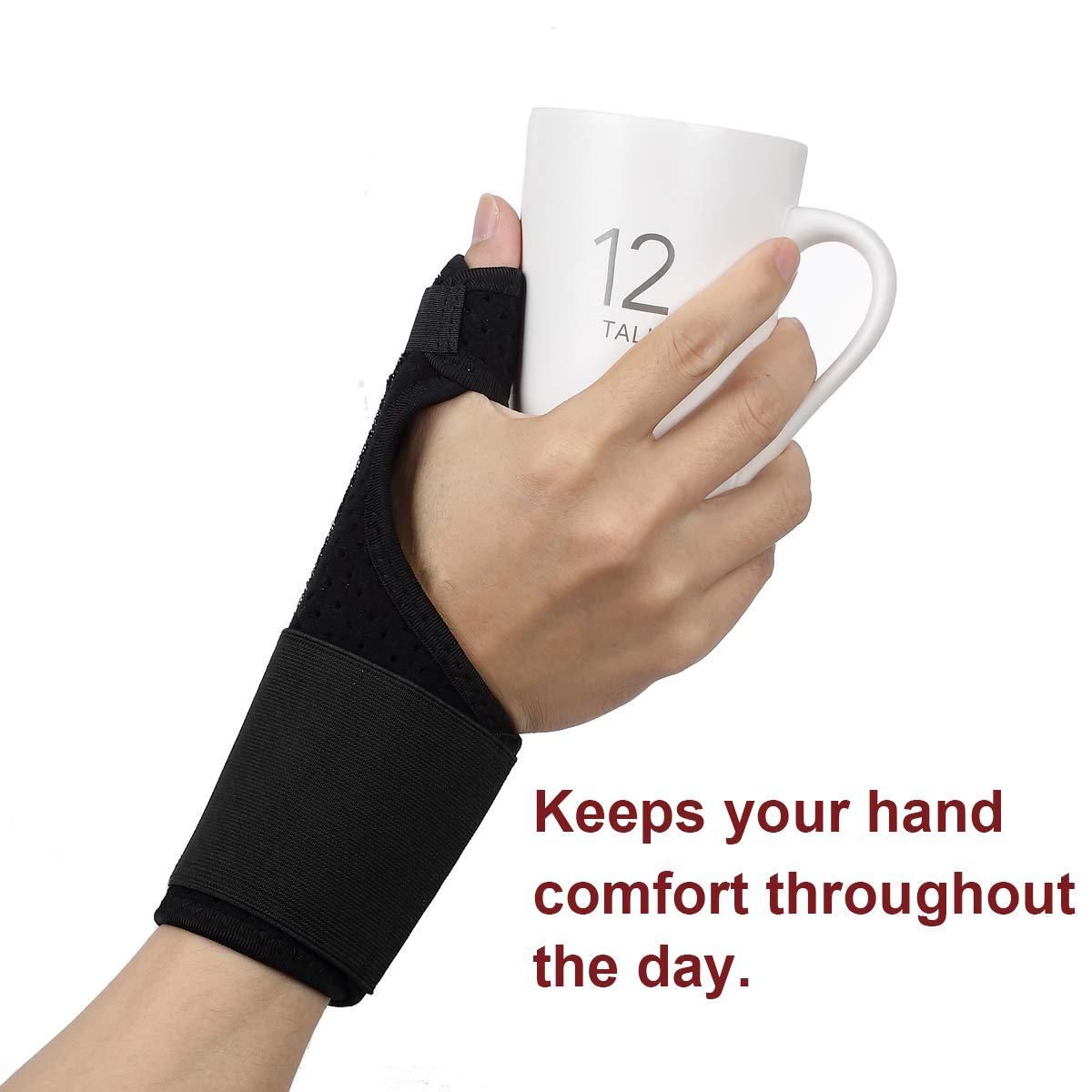 Finger Splint Brace Support Breathable Wrist and Thumb Fracture Finger view 2