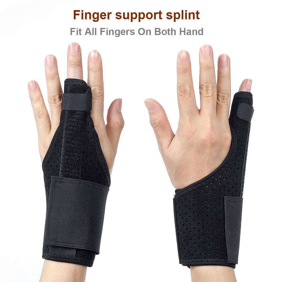 Finger Splint Brace Support Breathable Wrist and Thumb Fracture Finger view 4