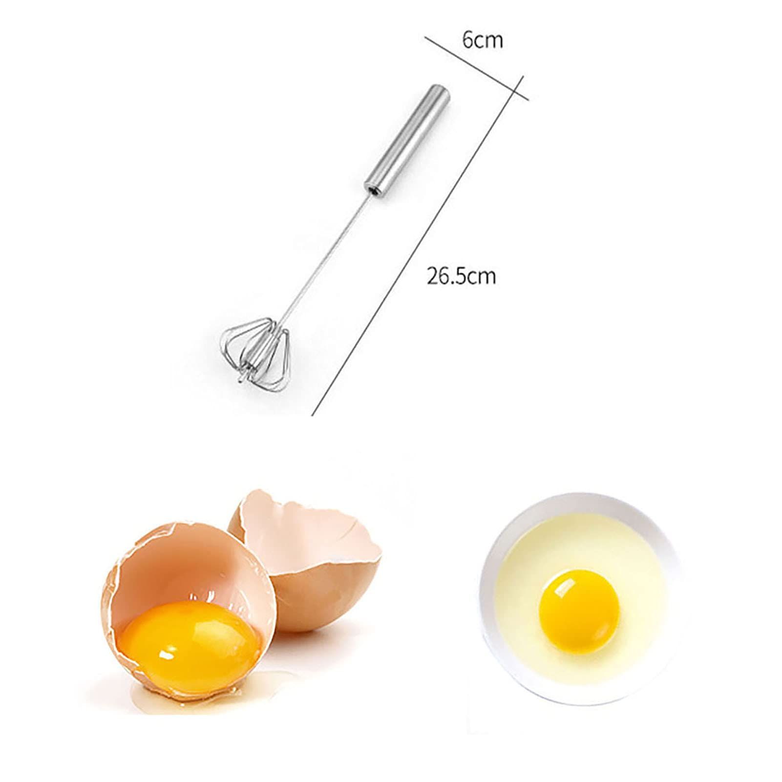 Stainless Egg Whisks, Hand Push Egg Rotary Whisk, Egg Beater Mixer view 2