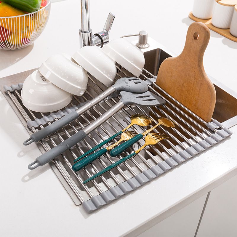 Roll Up Dish Drying Rack Over Sink Drying Rack Sink Cover Kitchen Sink view 3