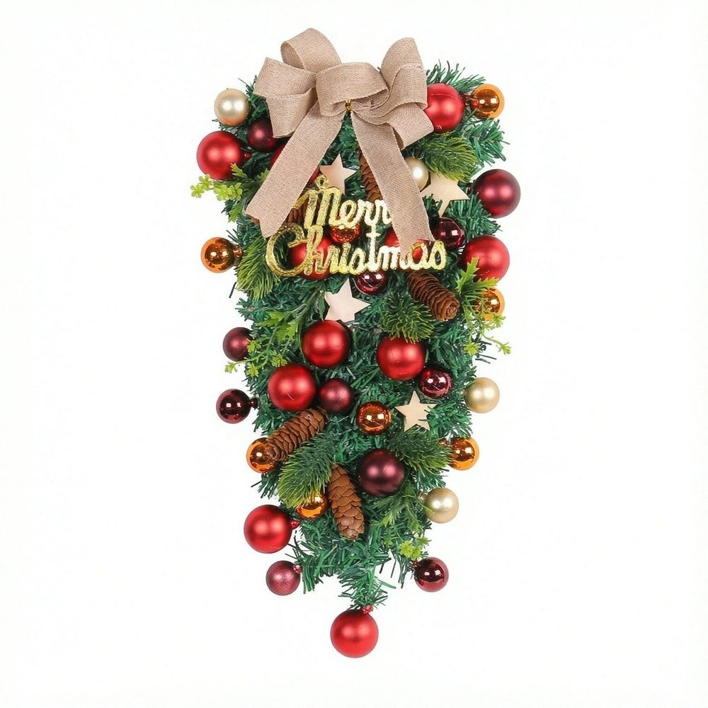 Christmas Wreath Winter Wreath for Front Door Xmas Party Favors Decoration