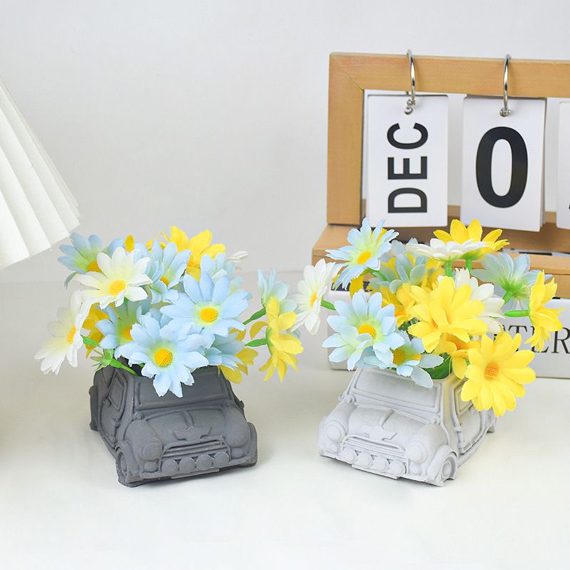 3D Bus Flower Pot Silicone Mold Container Bowl Resin Mold Retro Car Shape view 2