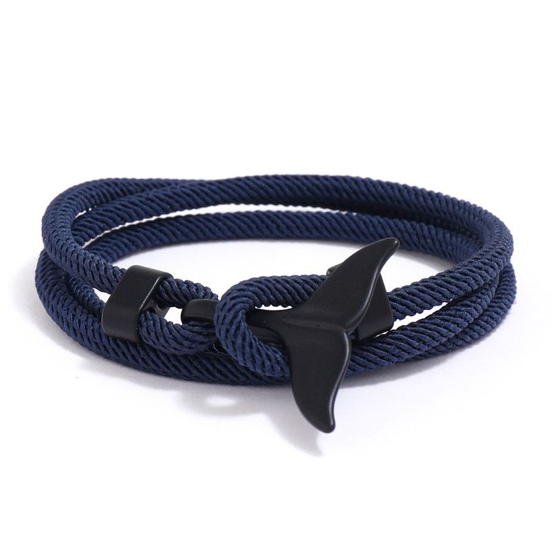 4 pcs Whale Tail Bracelet Vintage Beach Bracelets Summer Ocean Bracelet Rope view 3