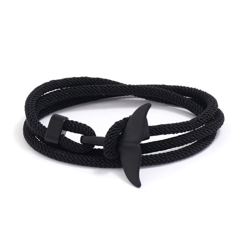 4 pcs Whale Tail Bracelet Vintage Beach Bracelets Summer Ocean Bracelet Rope view 4