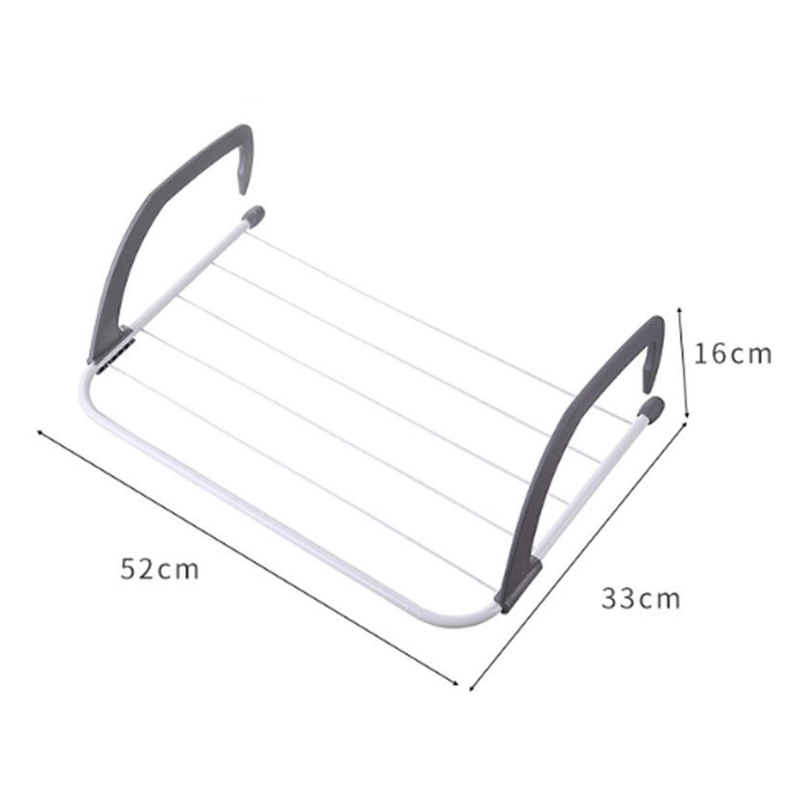 Folding Drying Rack Outdoor Bathroom Portable Clothes Hanger Shoes Towel Pole view 5