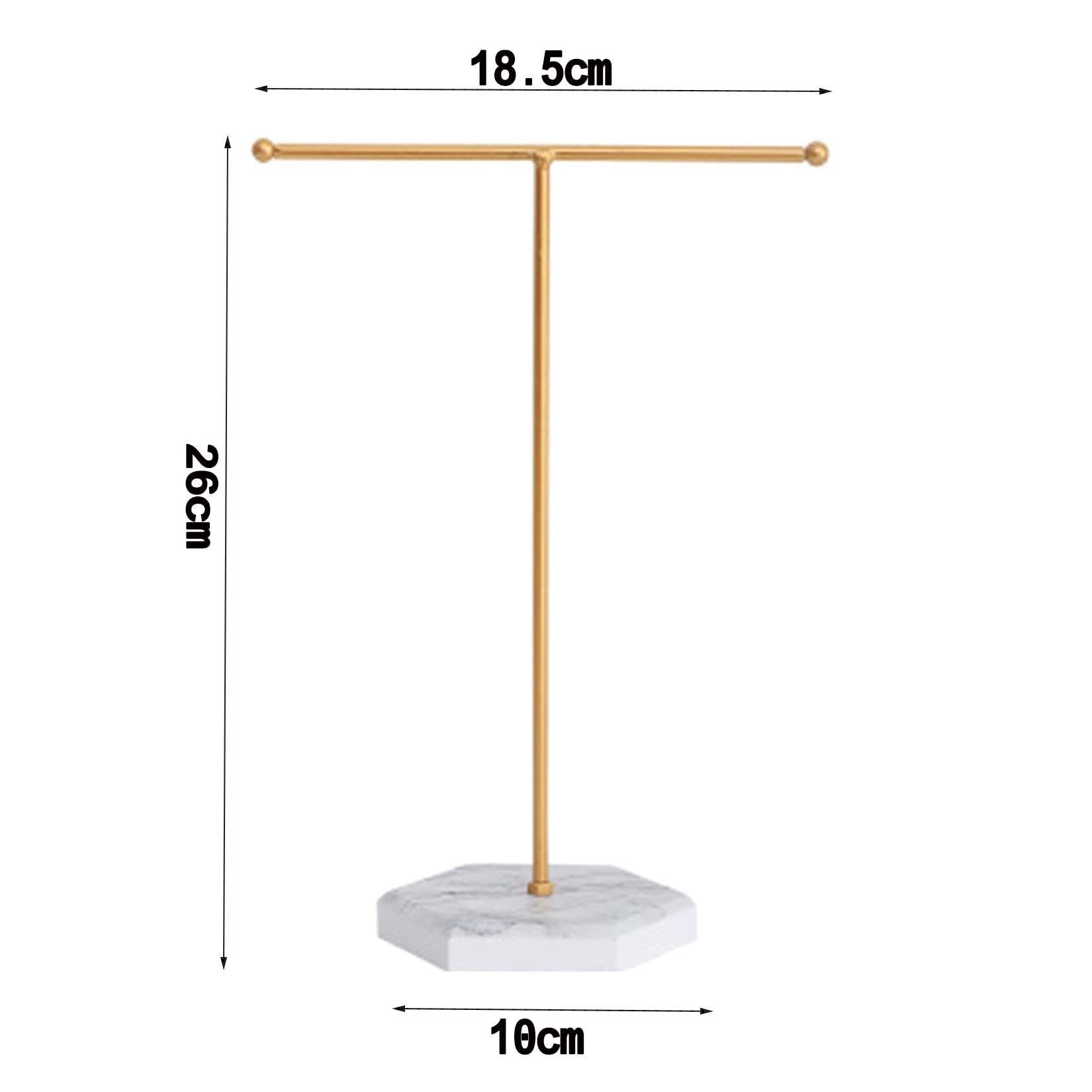 Jewelry Stand Display Necklace Holder T-Bar Plated Metal Tabletop Jewelry view 3