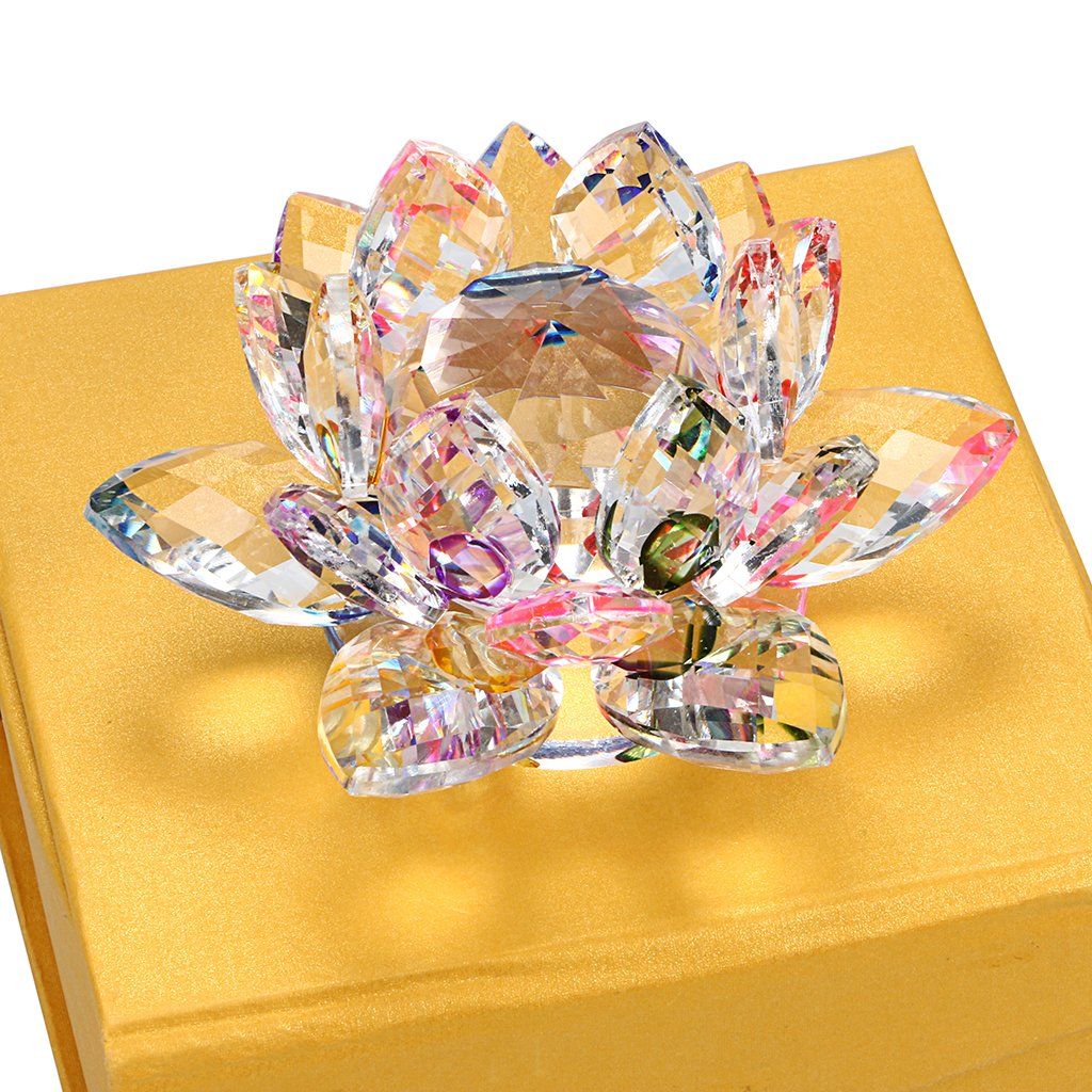 Sparkle Crystal Lotus Flower Hue Reflection Feng Shui Home Decor Hue view 5