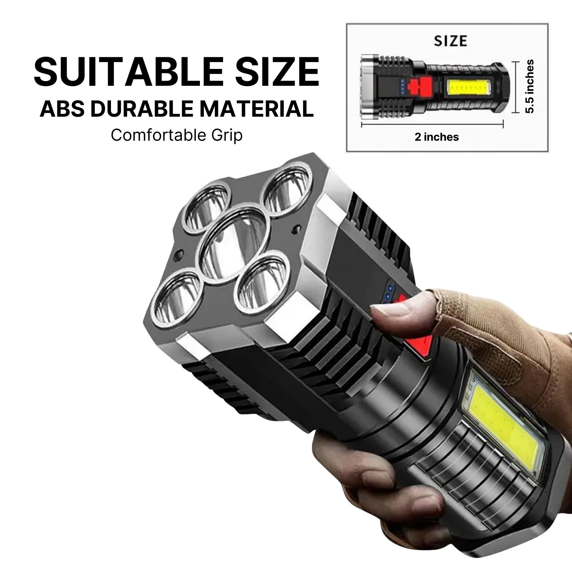 Rechargeable Tactical Flashlight – USB Rechargeable Flashlights view 2