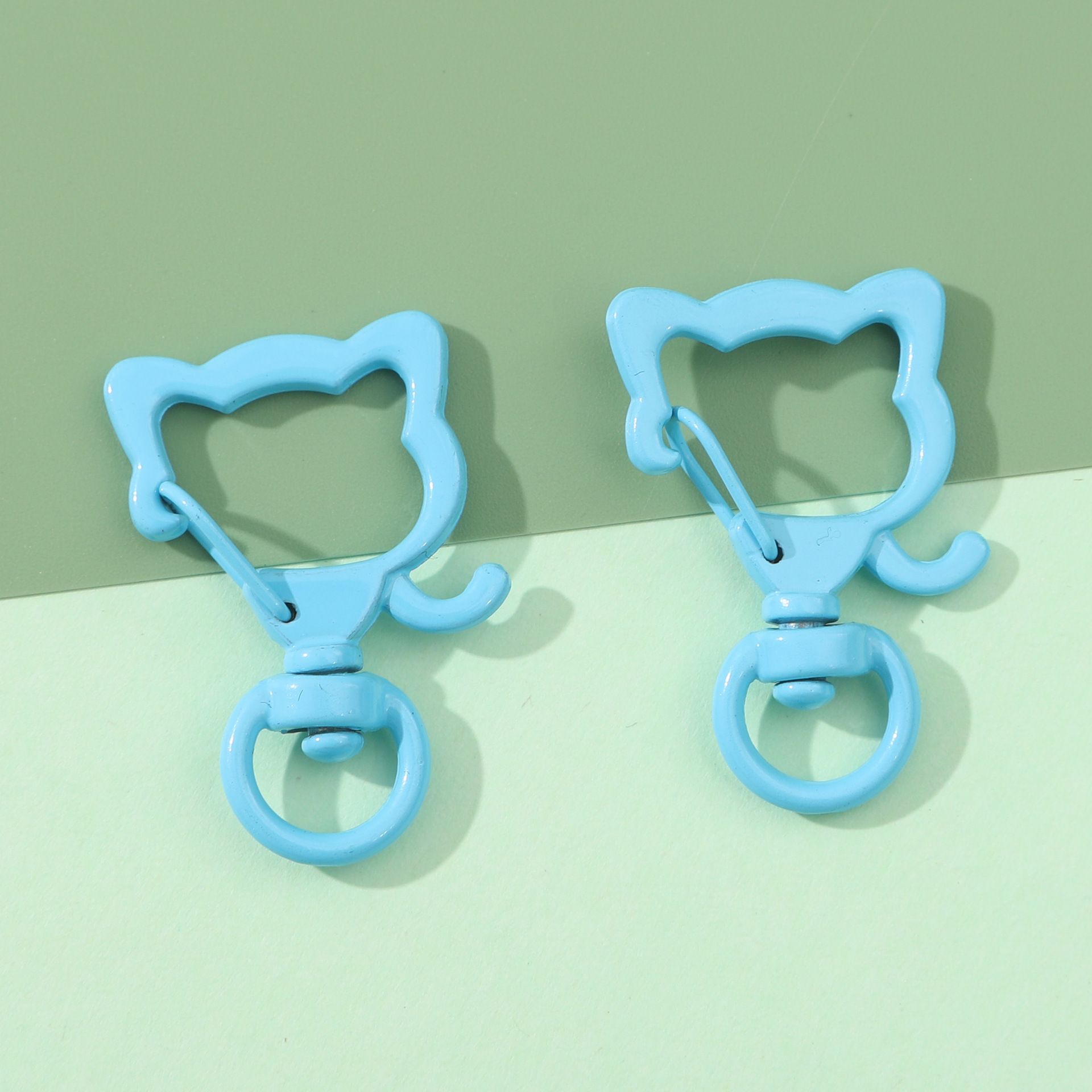 6pcs 3 Colors Lobster Claw Clasps Colorful Zinc Alloy Spring Snap Hook Swivel — image 1