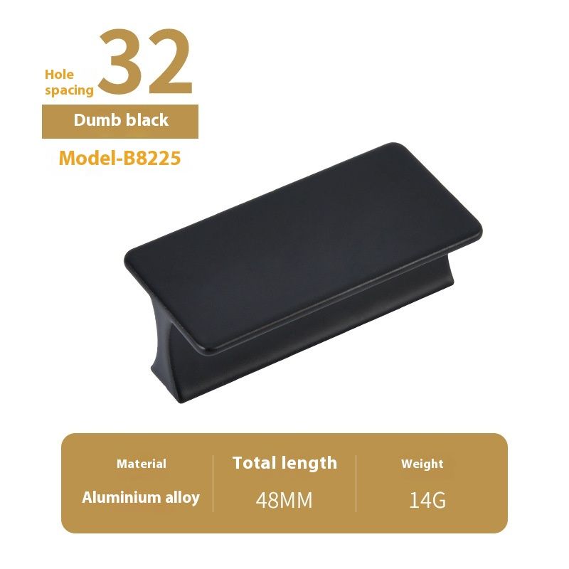 2 Pack Matte Black Kitchen Cabinet Knobs Dresser Knobs Drawer Knobs Cabinet view 2