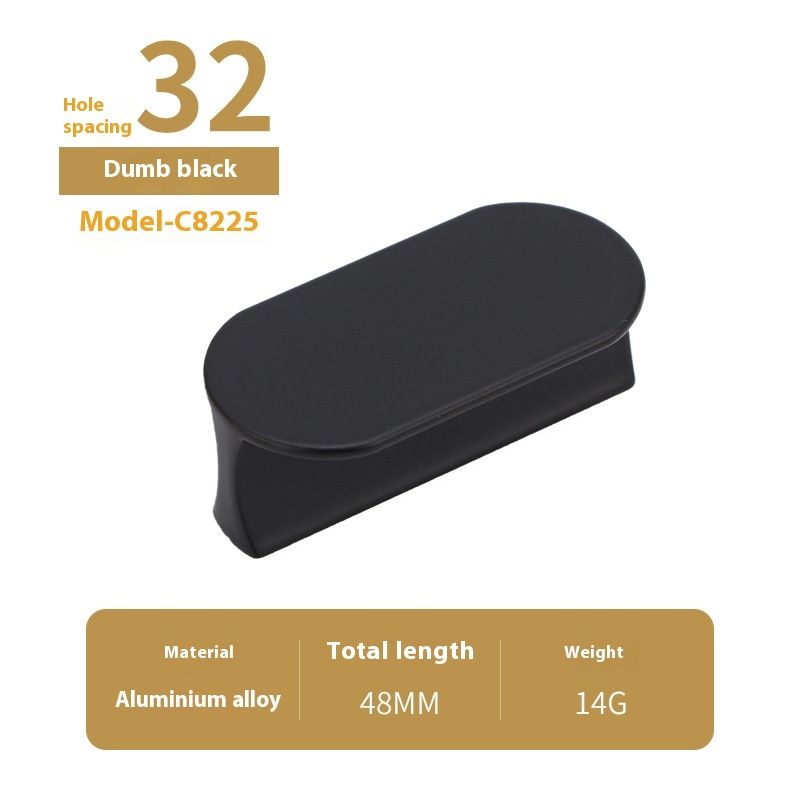 2 Pack Matte Black Kitchen Cabinet Knobs Dresser Knobs Drawer Knobs Cabinet view 3