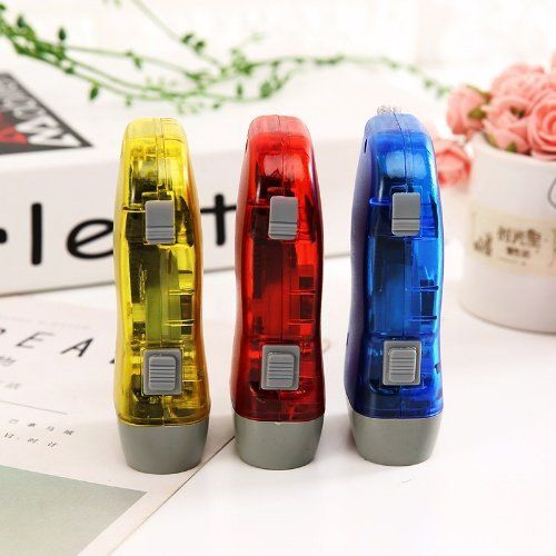 3 Pack Hand Crank Emergency Flashlight - 3 LED Bright Lights - Ideal for Camping view 3