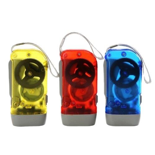 3 Pack Hand Crank Emergency Flashlight - 3 LED Bright Lights - Ideal for Camping view 5