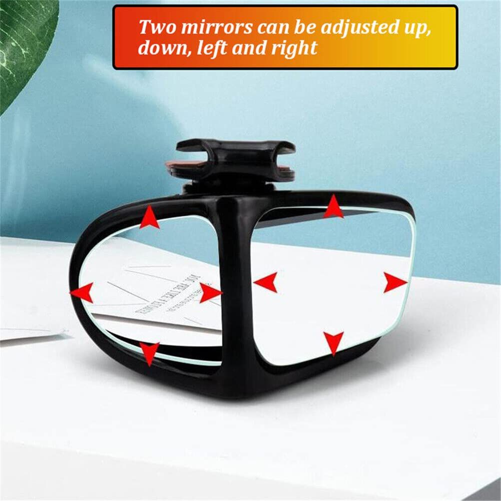 2 in 1 Blind Spot Mirror Convex Wide Angle Rear View Mirror 360 Degree view 2