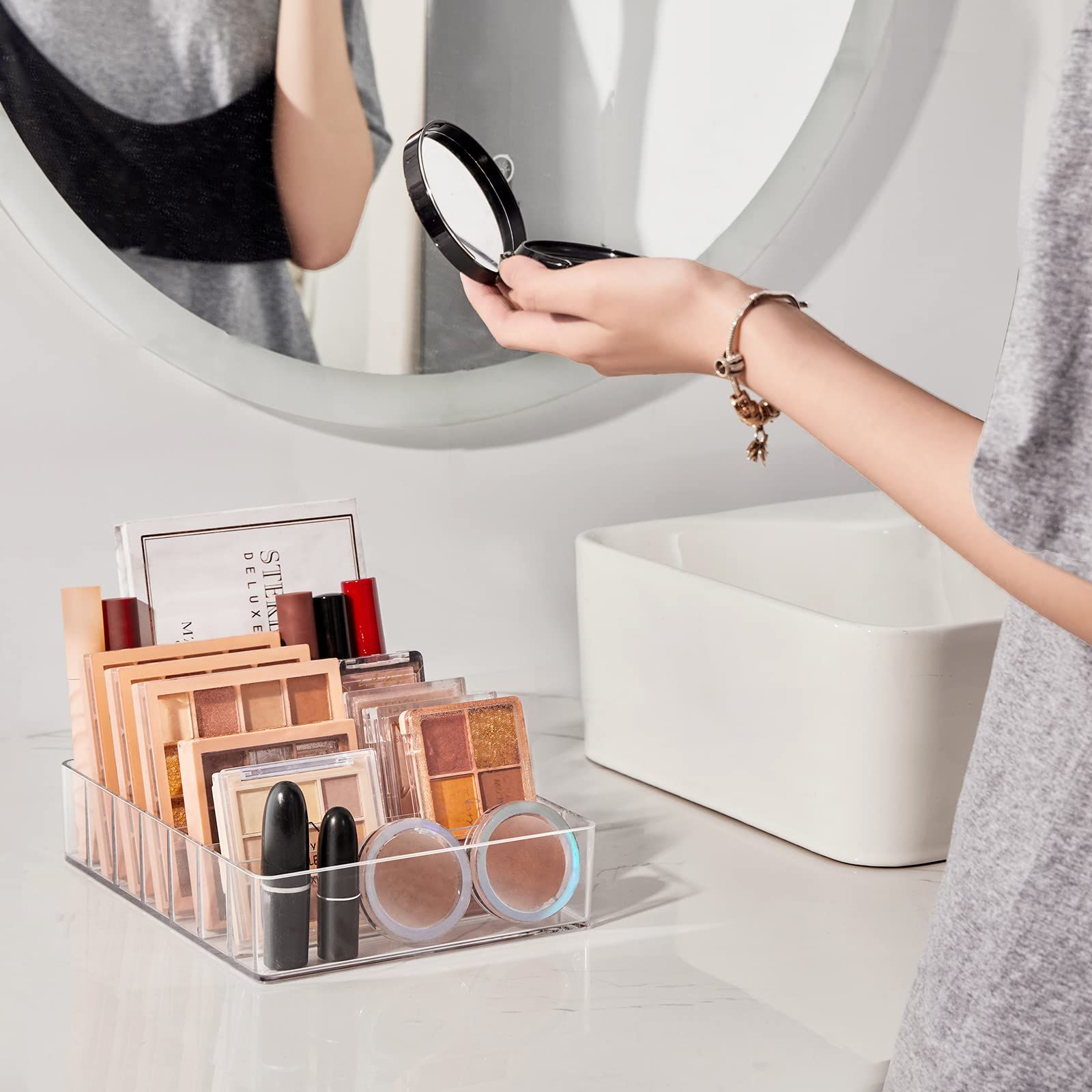 Makeup Organizer for Eyeshadow Palette and Lipstick Organizer view 5