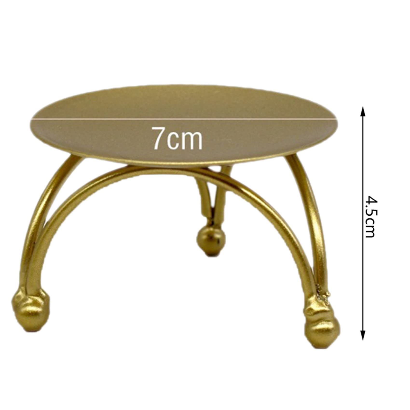 2 pcs European Style Iron Plate Candle Holder Pillar Base Gift Dinner Table view 2